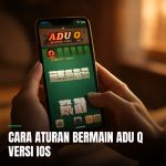 Bermain Adu Q Versi iOS di perangkat Apple.