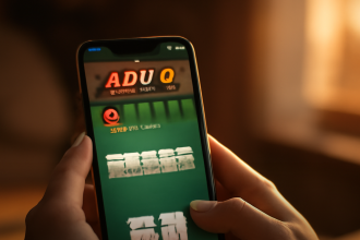 Bermain Adu Q Versi iOS di perangkat Apple.