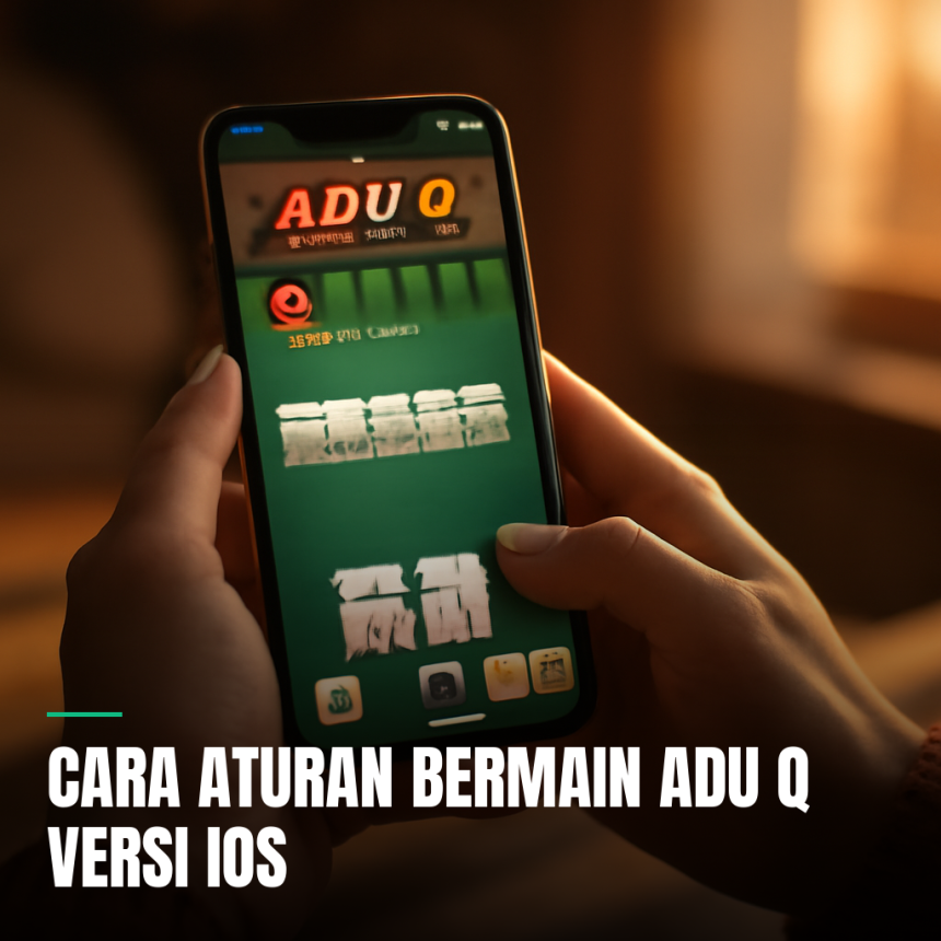 Bermain Adu Q Versi iOS di perangkat Apple.